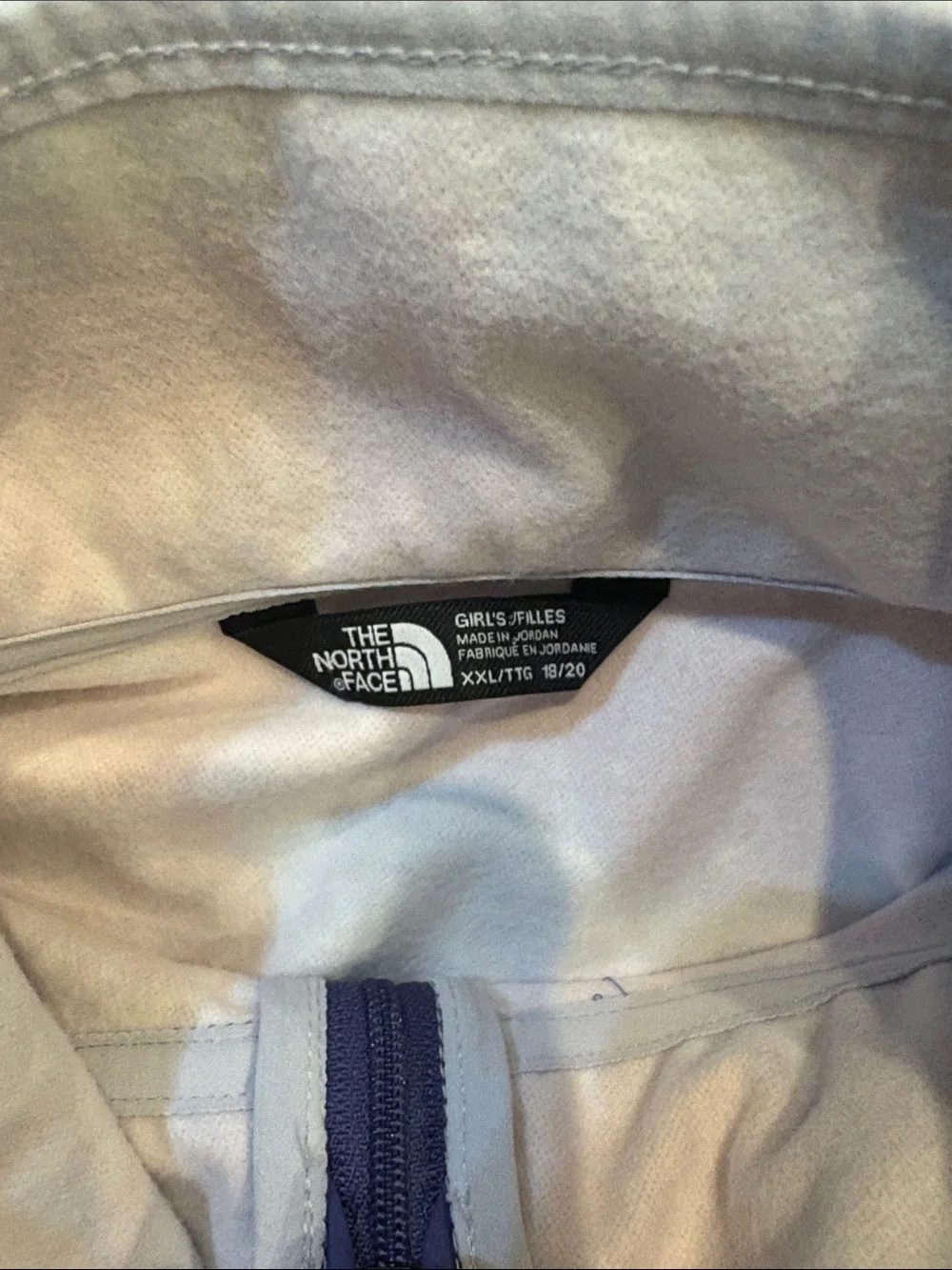 The North Face Kids' Multicolor Patterned Quarter -Zip Jacket - Blue and Maroon